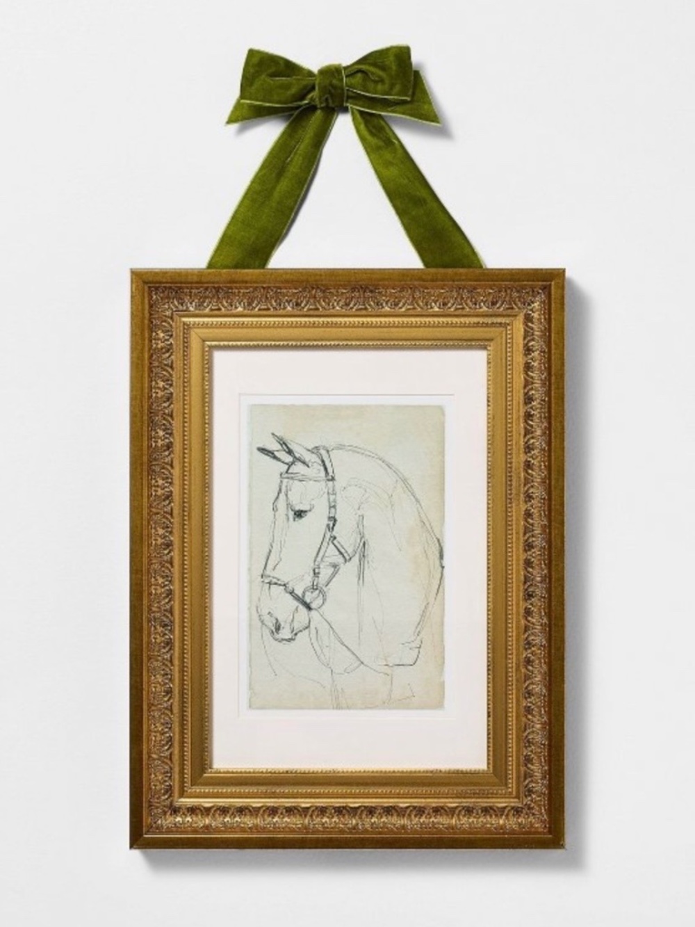 12"x16" Framed Horse Sketch Wall Art - Threshold Studio McGee